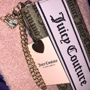 Juicy Couture Brown and pink gold chain wallet